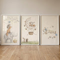 Whimsical Animal Trio Nursery Digital Art