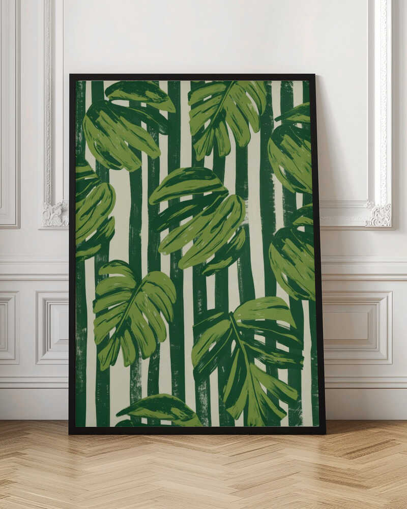Botanical Stripes Digital Art