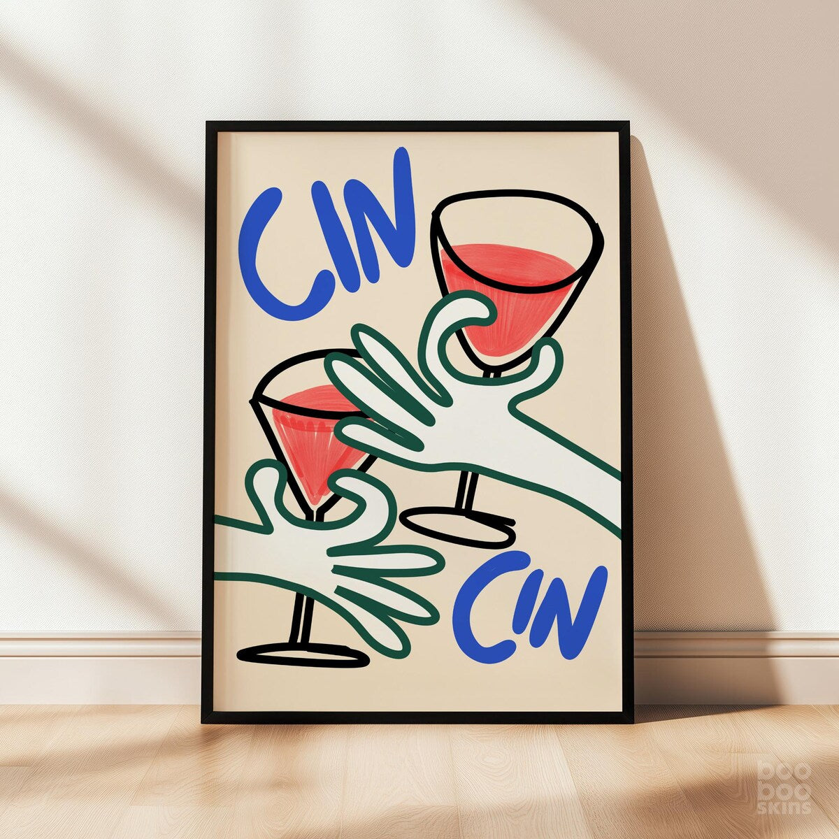 Cin Cin Cocktail Cheers Digital Wall Art