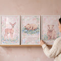 Sweet Woodland Nursery Animal Trio Digital Art Set