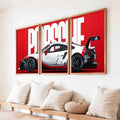 Porsche GT Split Panel Racing Digital Artwork