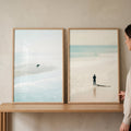 Serene Surfer Coastal Couple Digital Art Set