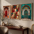 Mughal Architecture Triptych Digital Art