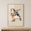 Ice Skating Penguin Digital Artwork