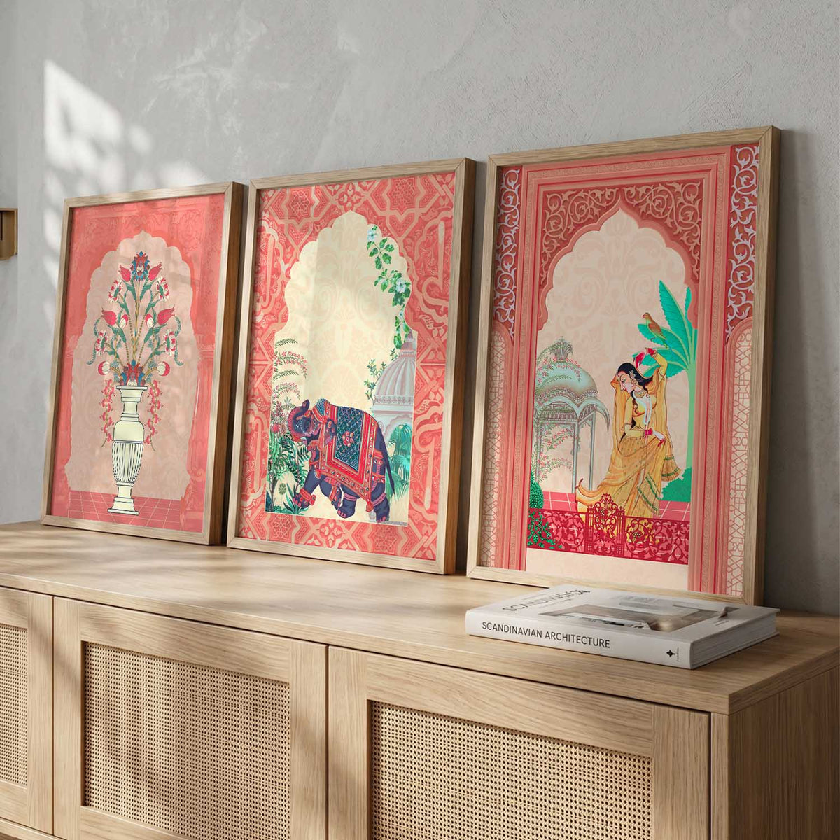 Mughal Heritage Triptych Digital Art