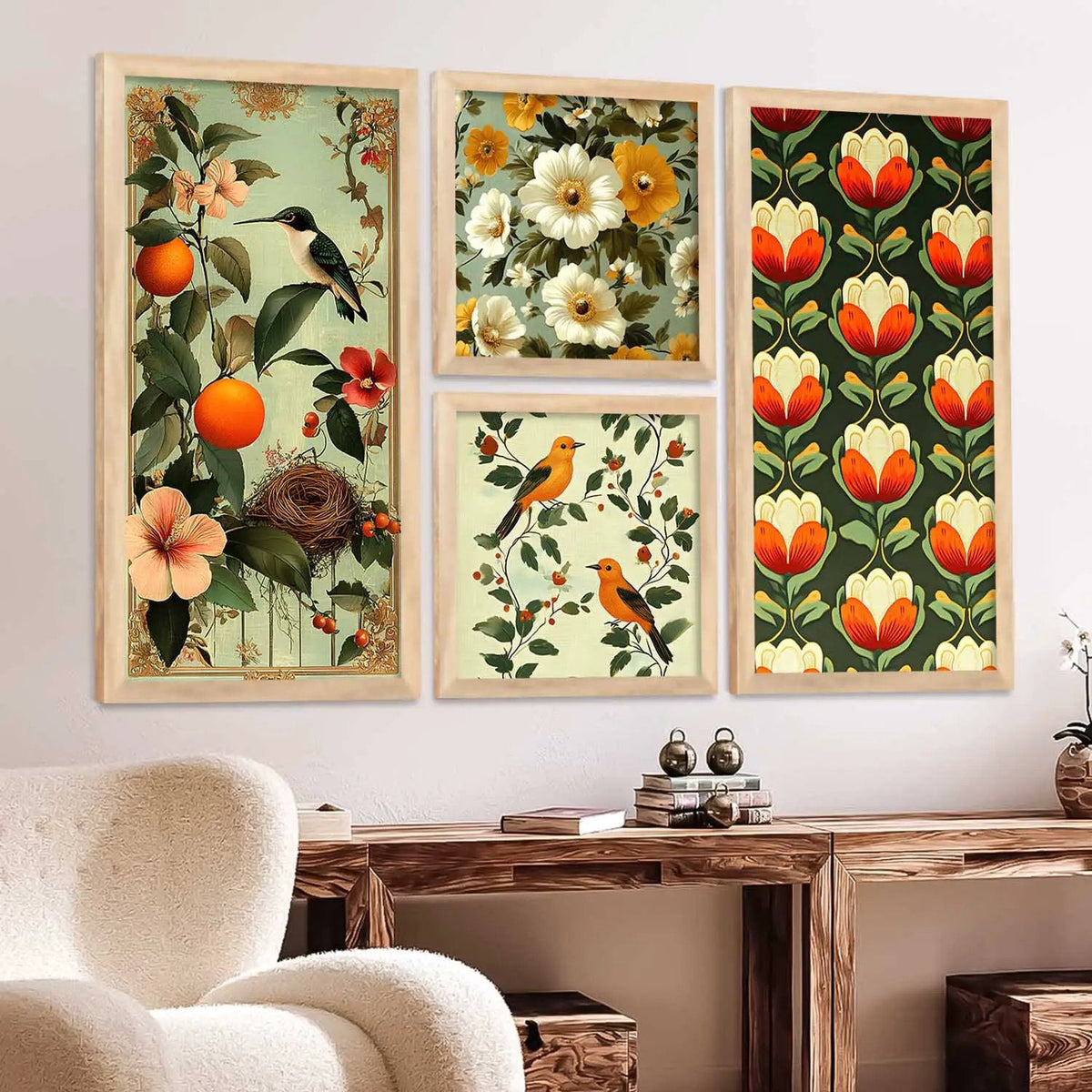 Botanical Birds and Blooms Gallery Set