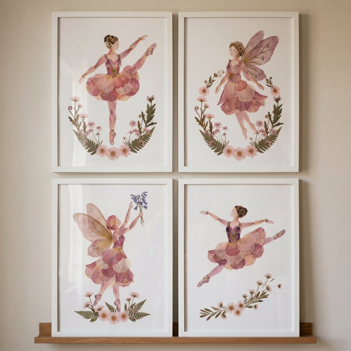 Floral Fairy and Ballerina Digital Art Set