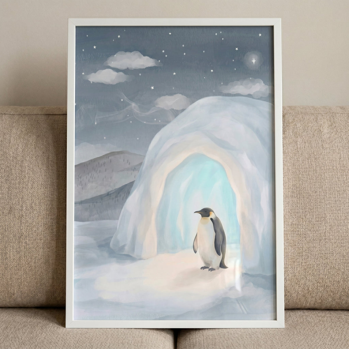 Cosmic Penguin by the Igloo Digital Art