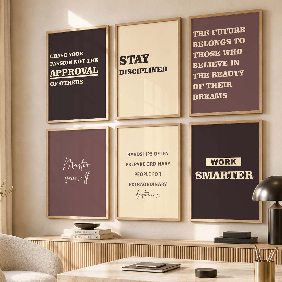 Motivational Quotes Gallery Wall Set
