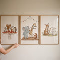 Forest Animal Musicians Triptych