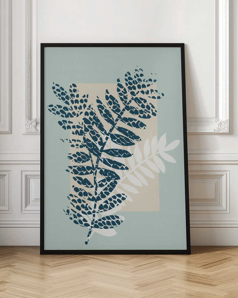 Abstract Botanical Fern Leaf Digital Art