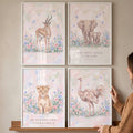 Safari Animal Nursery Digital Art Prints Set