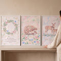 Enchanting Woodland Nursery Digital Art Triptych