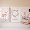 Be Strong And Courageous Woodland Nursery Trio Digital Art