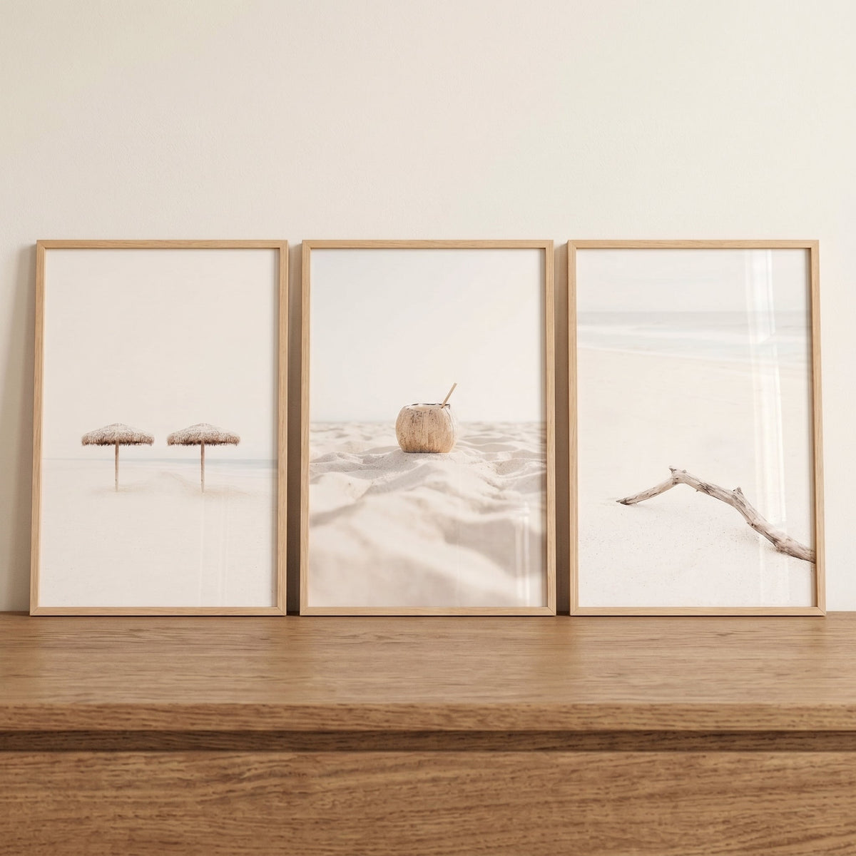 Serene Coastal Beach Tripach Artwork