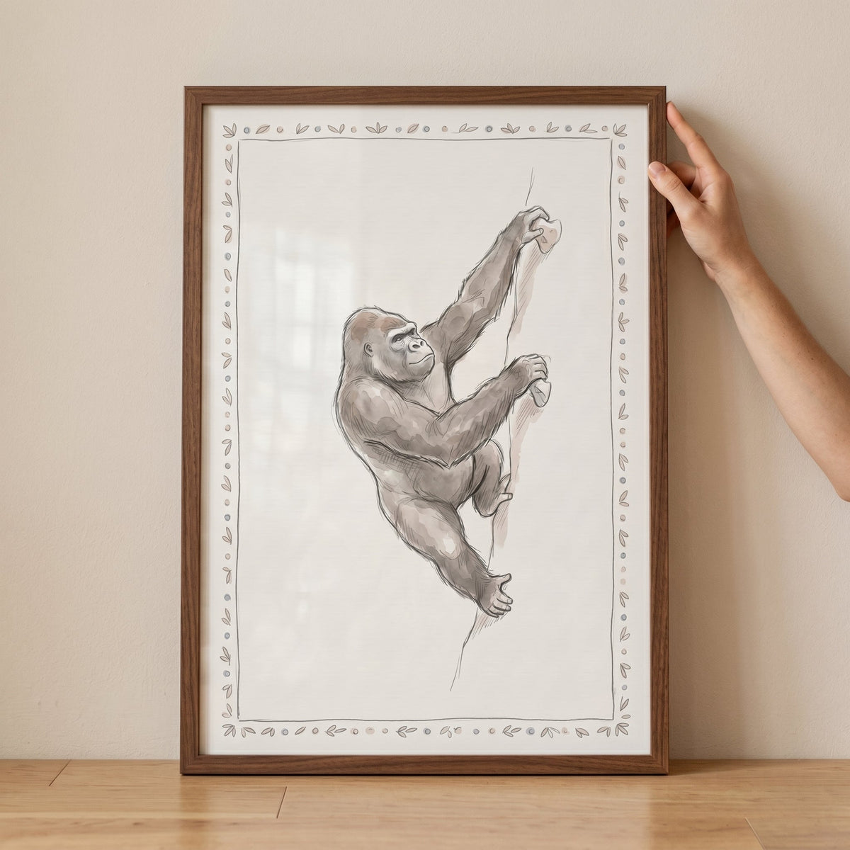 Climbing Gorilla Digital Art