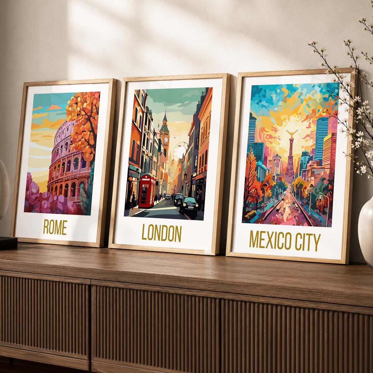 Famous World Cities Travel Art Bundle