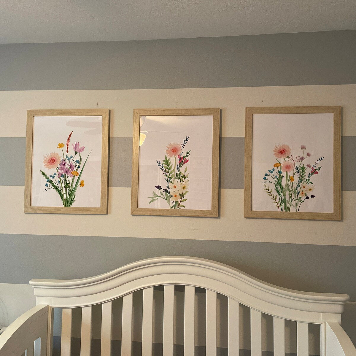 Watercolor Wildflower Botanical Trio Digital Artwork
