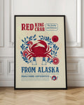 Red King Crab Alaska Vintage Seafood Digital Art