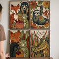 Whimsical Woodland Animals High-Resolution Digital Artwork Set
