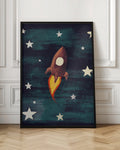 Rocket in Space Digital Art