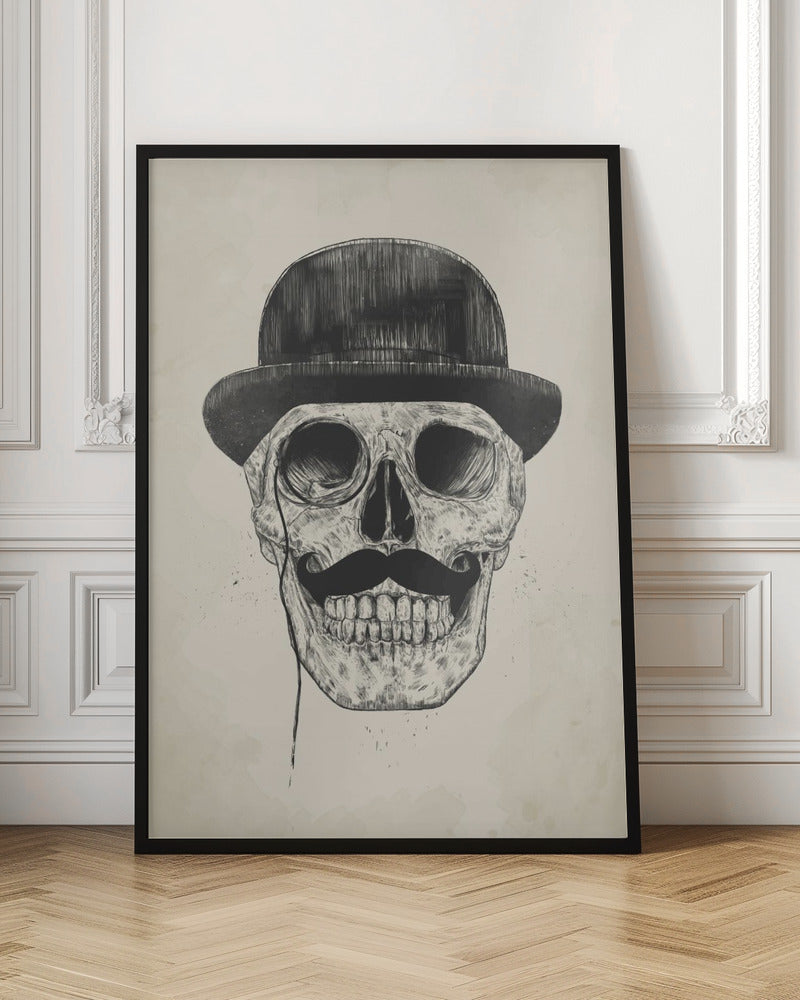 Gentleman Skull with Bowler Hat Digital Art