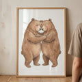 Watercolor Hugging Bears Digital Download
