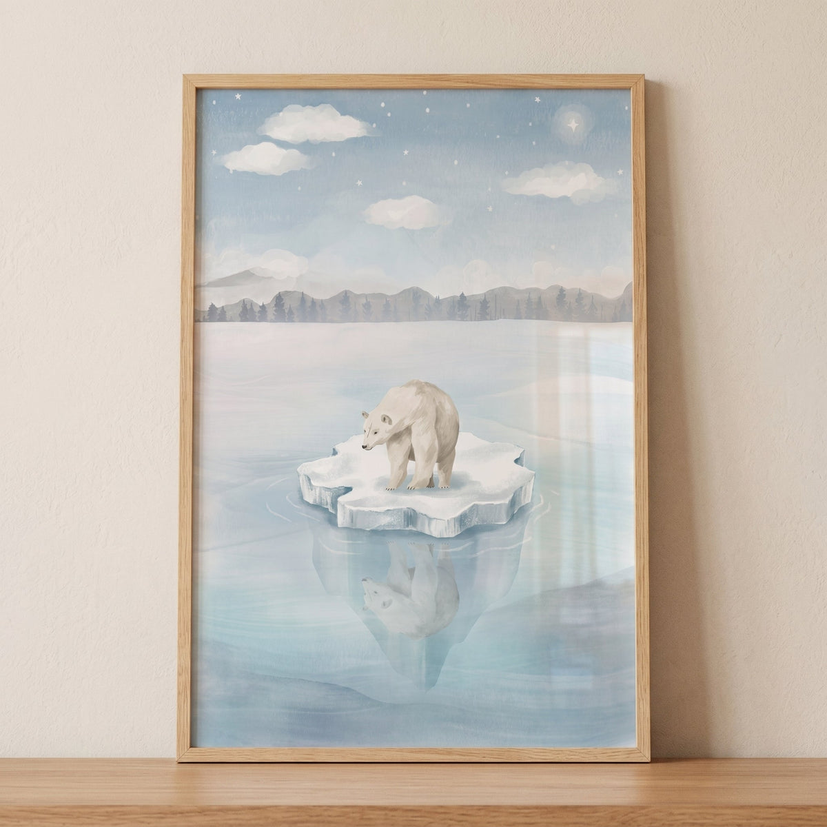 Lonely Polar Bear Digital Art