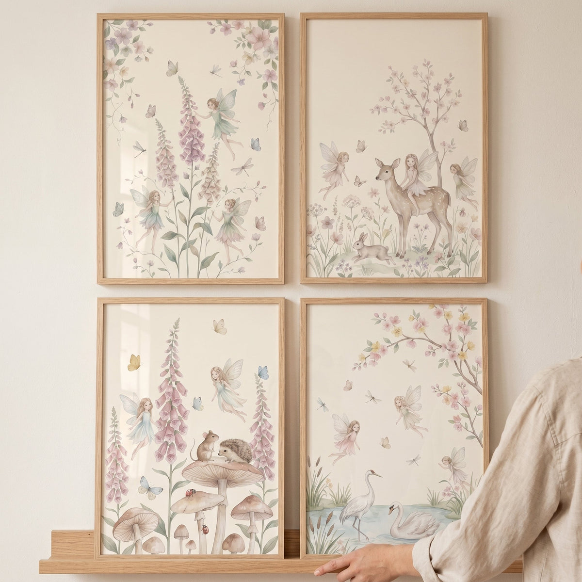 Enchanted Woodland Fairies Digital Art Set