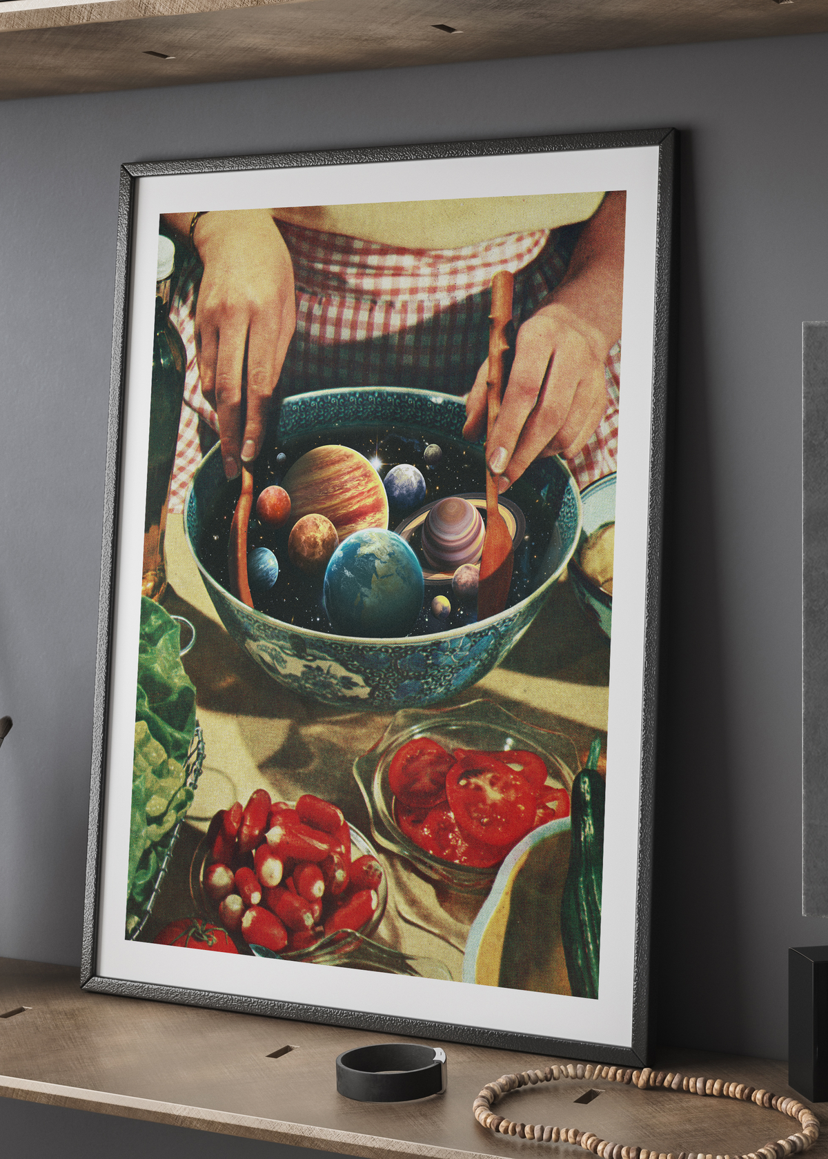 Cosmic Salad Bowl Digital Art Print