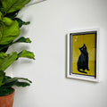 Curious Black Cat Digital Artwork