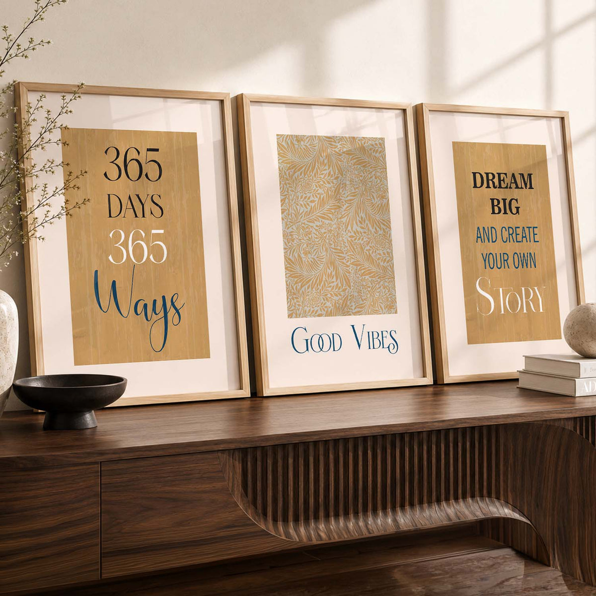 365 Days & Dream Big Inspirational Trio Digital Art Set