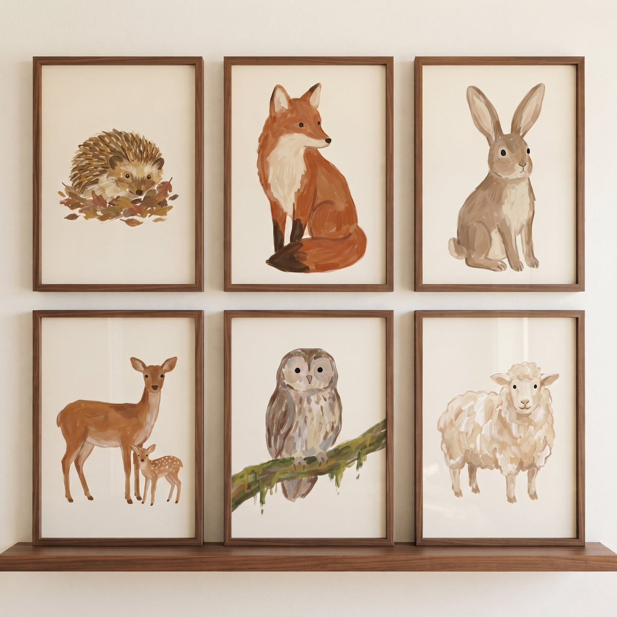 Charming Woodland Animals Digital Art Set