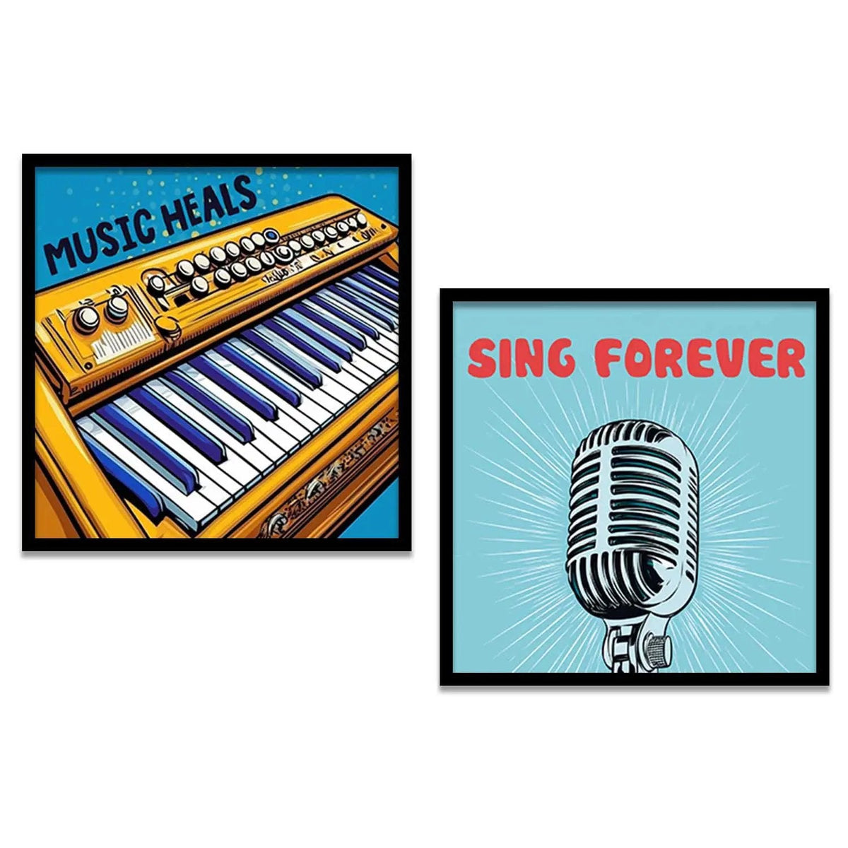Music Heals & Sing Forever Digital Art Set