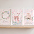 Enchanted Woodland Nursery Digital Art Triptych
