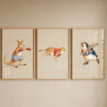 Sporty Animal Trio Digital Art Prints