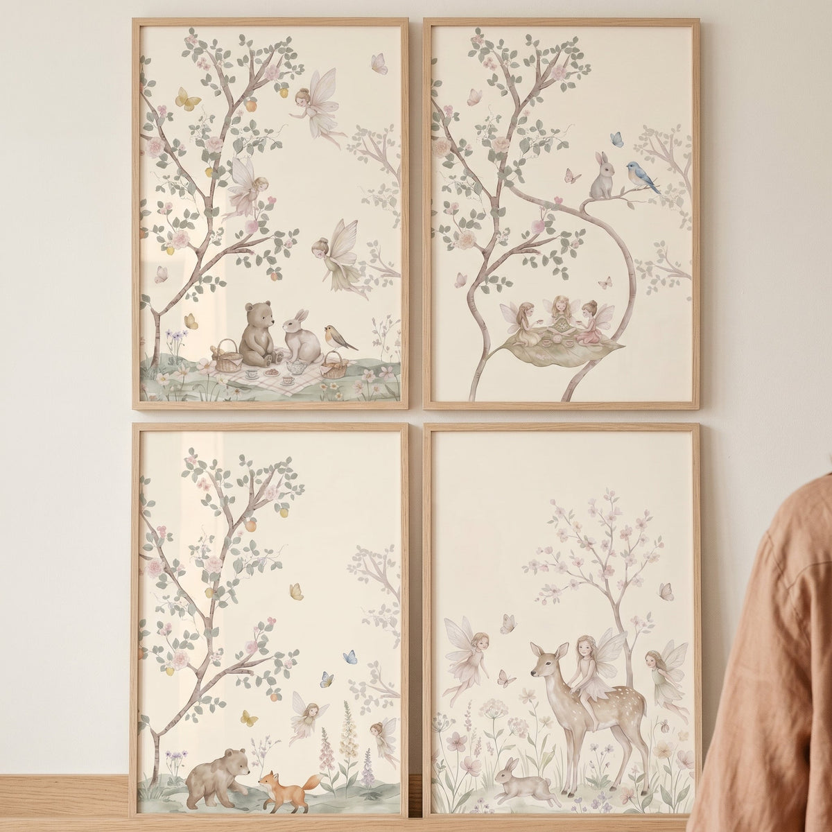 Enchanted Woodland Animals and Fairies Digital Art Set