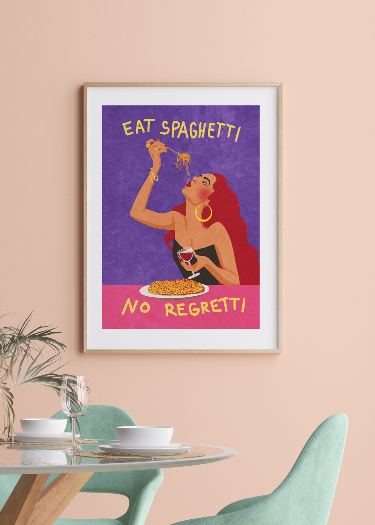 Eat Spaghetti No Regretti Digital Art