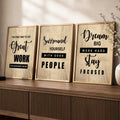 Inspirational Quotes Digital Art Trio Set