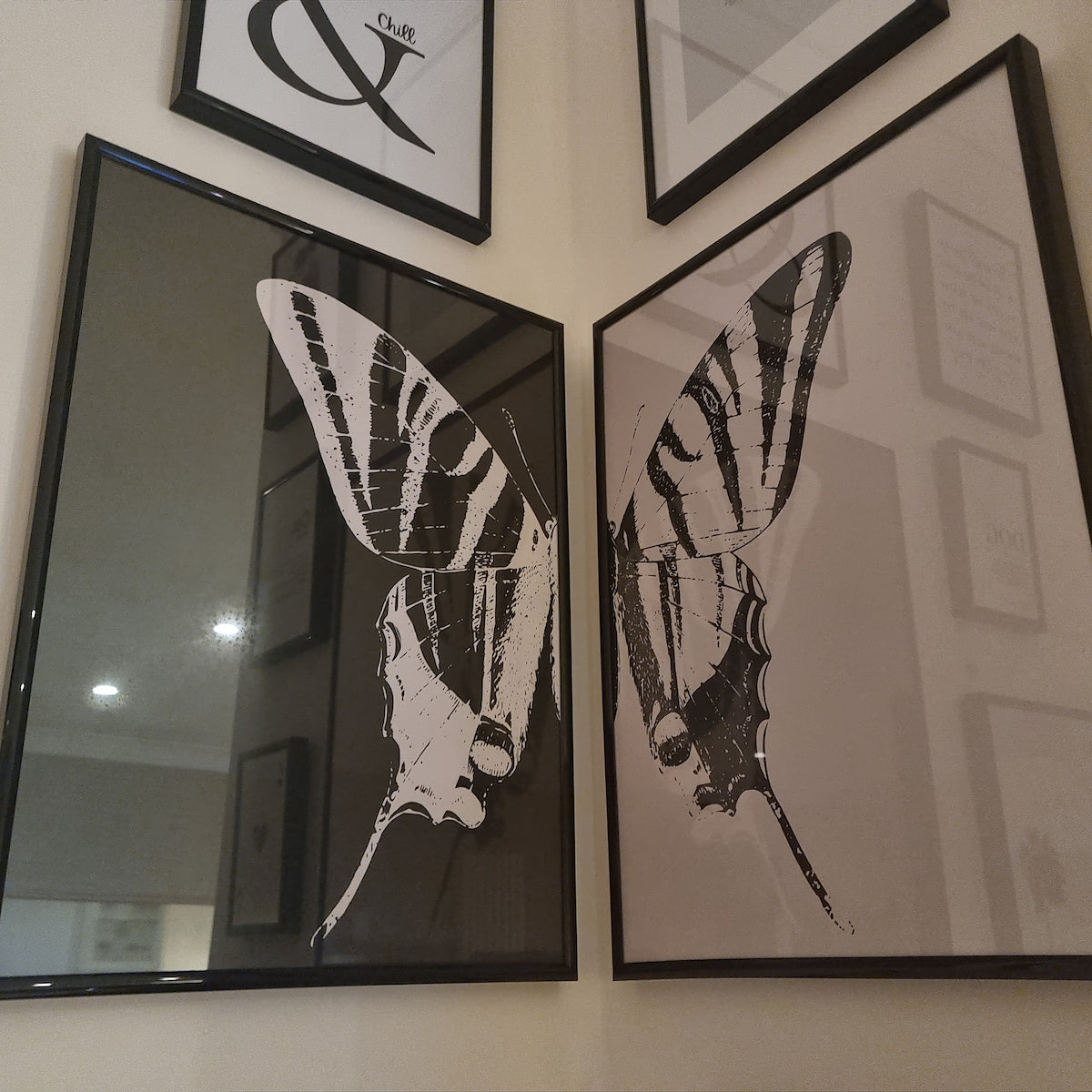 Minimalist Butterfly Wing Digital Artwork