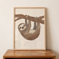 Charming Hanging Sloth Digital Art