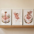 Ethereal Floral Fairies Digital Triptych