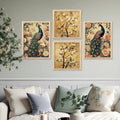 Elegance of Nature Peacock and Birds Digital Art Set