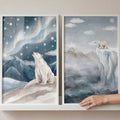 Polar Bear Arctic Night Digital Art Set
