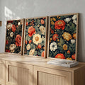 Midnight Floral Triptych