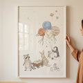 Celestial Animals Watercolor Digital Artwork