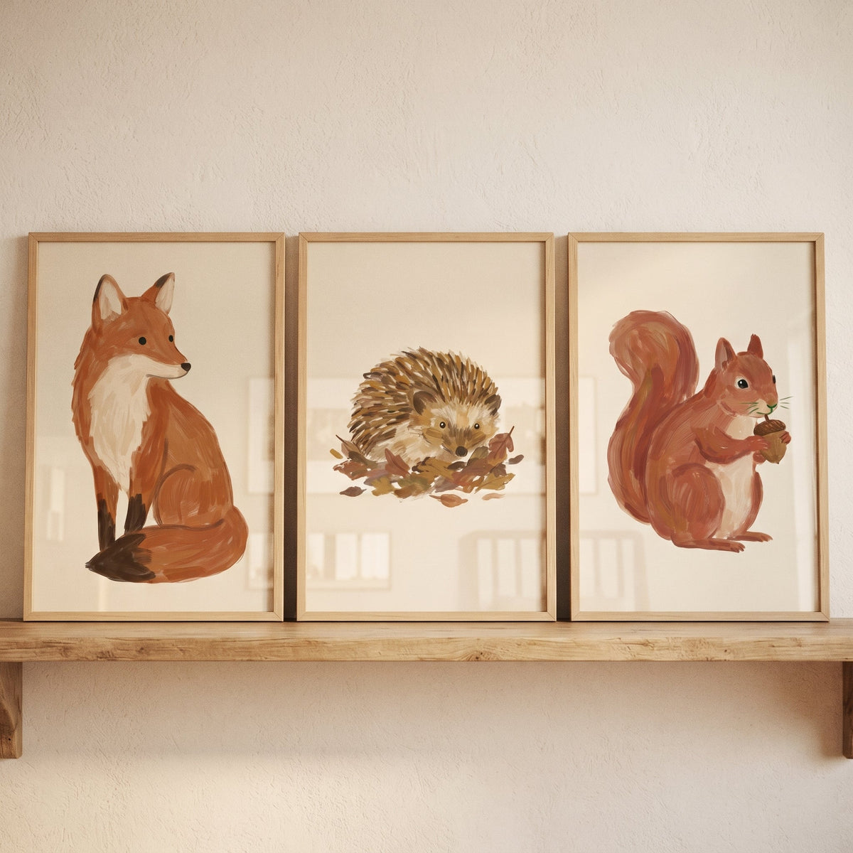 Woodland Animals Trio Digital Print