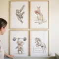 Athletic Animals Nursery Digital Art Set