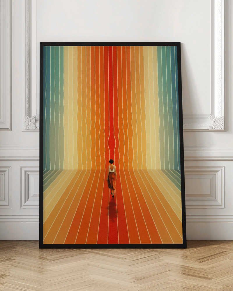 Into The Horizon Retro Digital Art