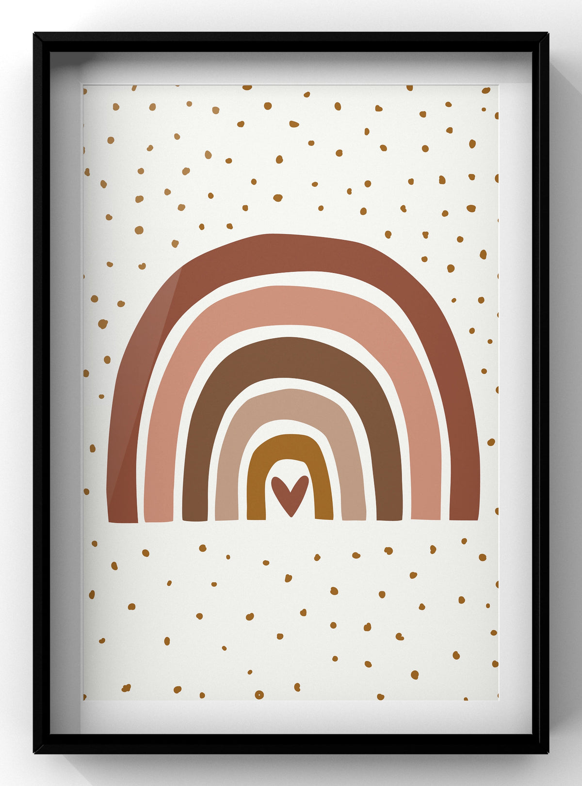Boho Earthy Rainbow Digital Artwork